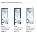Санитарен фаянс Структури за вграждане Grohe Комплект структура за вграждане, керамика и бутон